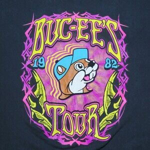 Buc-ee's SS Black Unisex Tee 1982 Tour (1st Design, OOP) - Size XL